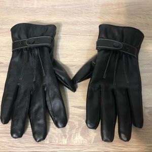 Soft Leather Winter Gloves